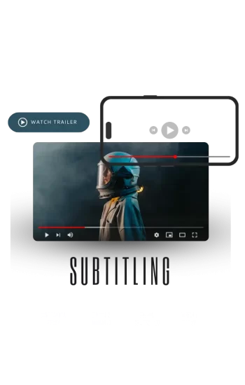 subtitling services mockup transparent image written subtitling with a movie background